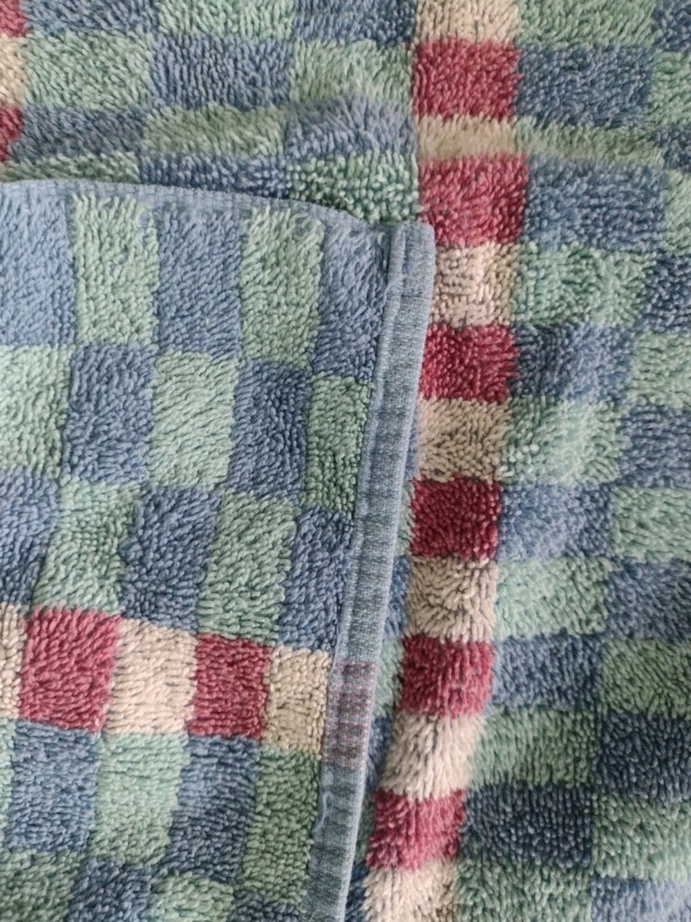 Vtg Lady Pepperell 4 Piece Cotton Bath Towel Set Elegance 2 Hand 2 Bath Checks - Picture 4 of 6